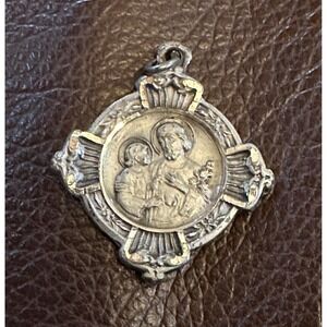 Vintage Religious Medal Jesus & Joseph Catholic Christian